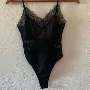 Fashion nova black lace body suit